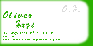 oliver hazi business card